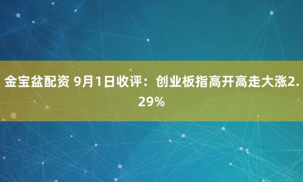 金宝盆配资 9月1日收评：创业板指高开高走大涨2.29%